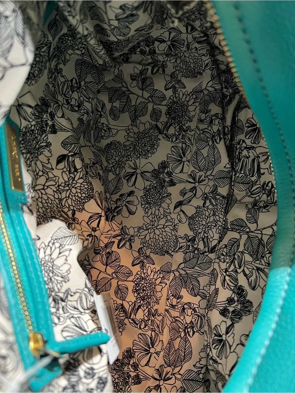 NWT Vera Bradley Mallory Leather Satchel in Turquoise Sea